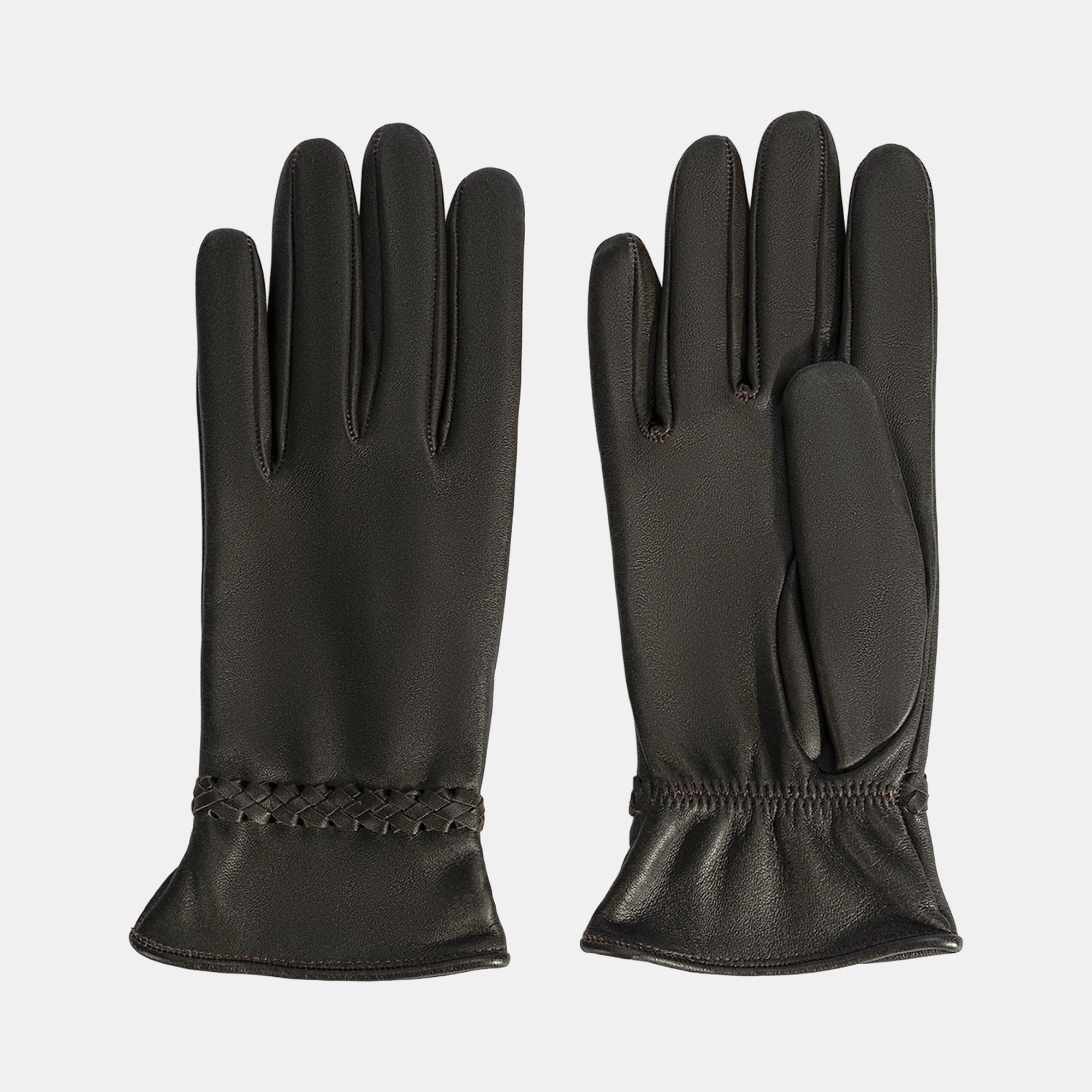 Kadın Acı Kahve Deri Eldiven