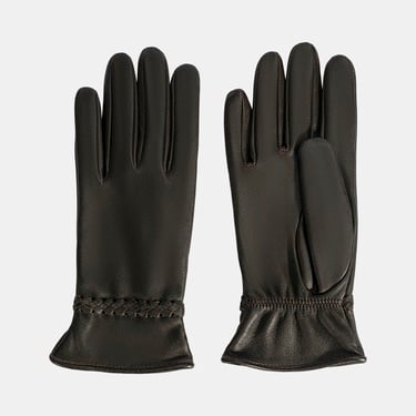  Kadın Acı Kahve Deri Eldiven