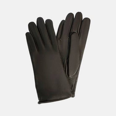  Kadın Koyu Kahve Deri Eldiven
