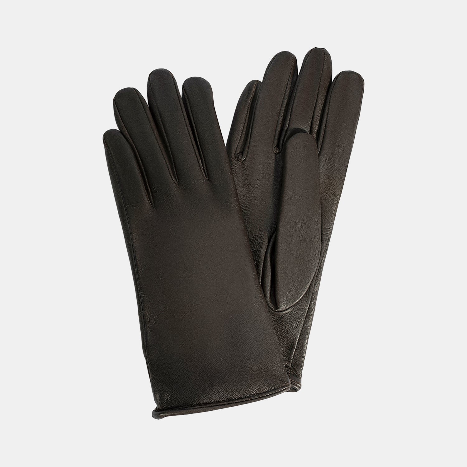  Kadın Koyu Kahve Deri Eldiven