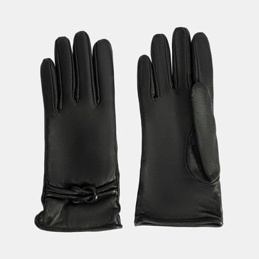  Siyah Kadın Deri Eldiven