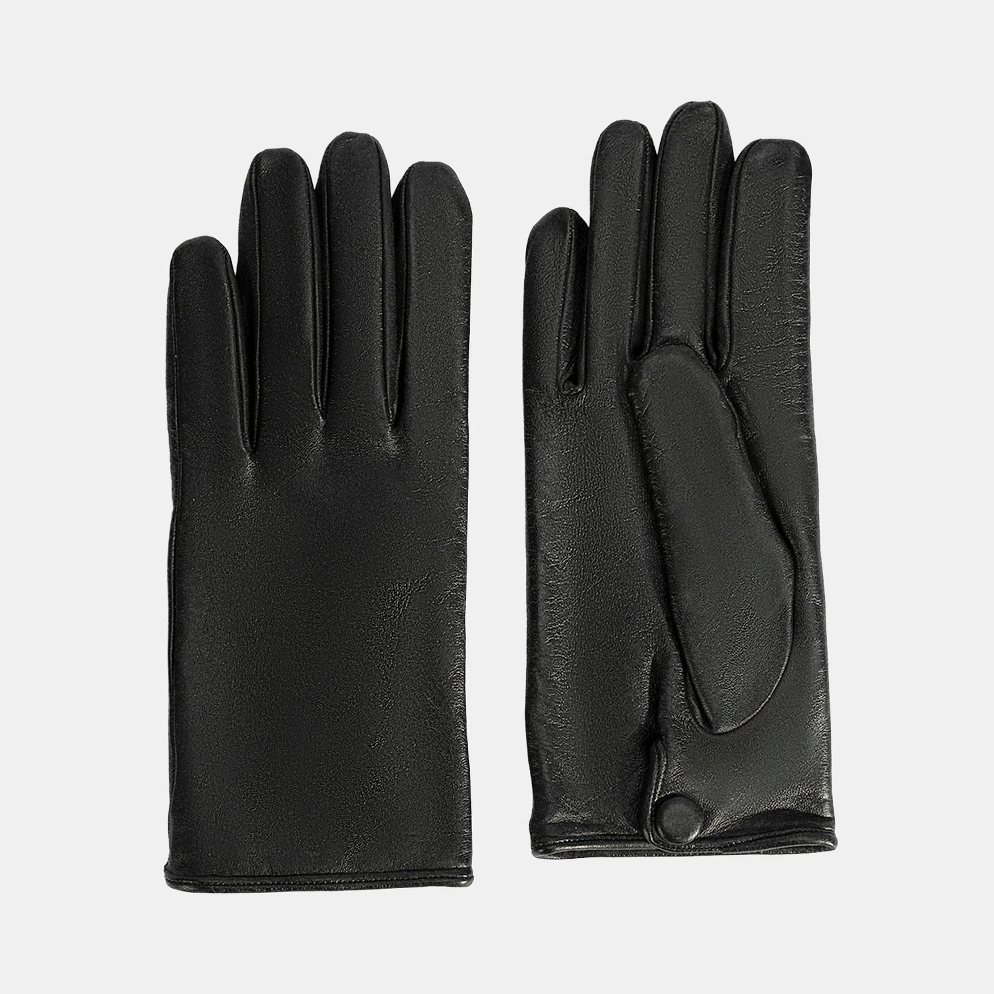 Siyah Kadın Deri Eldiven