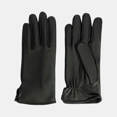 Siyah Kadın Deri Eldiven