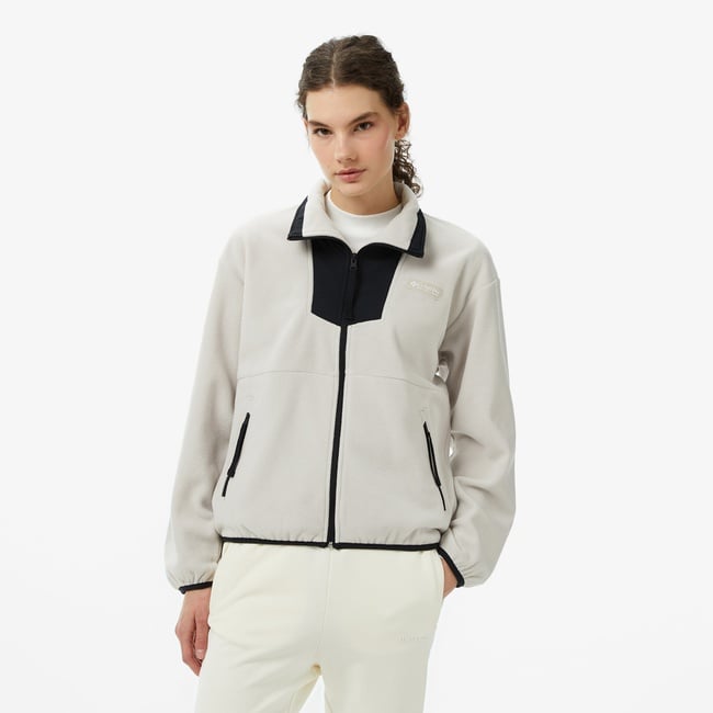  Columbia Sequoia Grove Full Zip Fleece Kadın Krem Outdoor Sweatshirt