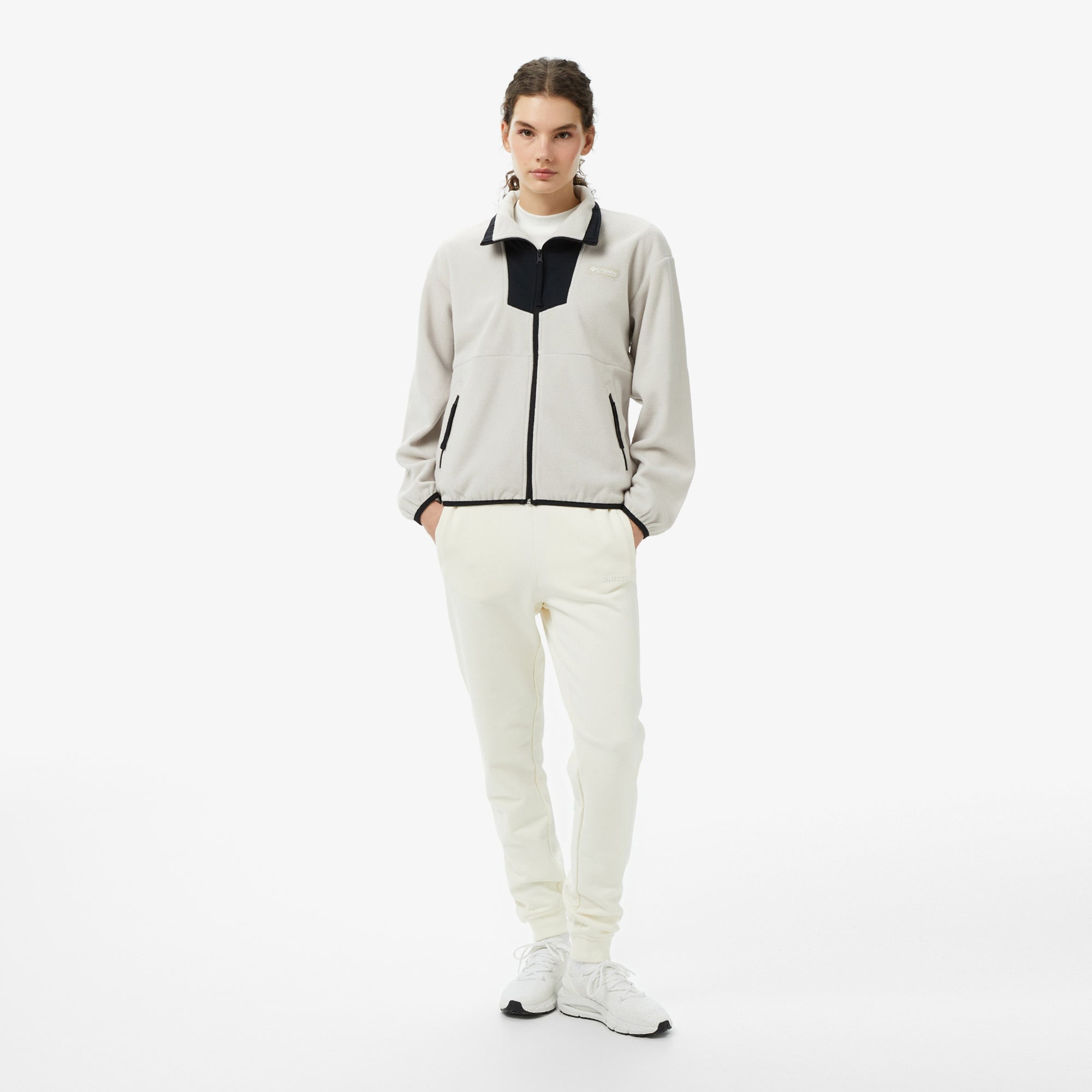 Columbia Sequoia Grove Full Zip Fleece Kadın Krem Outdoor Sweatshirt