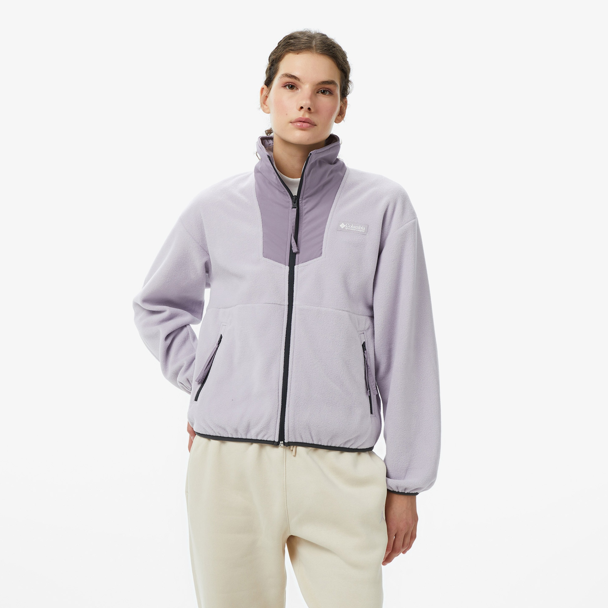 Columbia Sequoia Grove Full Zip Fleece Kadın Mor Outdoor Sweatshirt