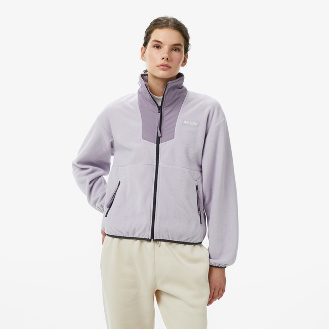  Columbia Sequoia Grove Full Zip Fleece Kadın Mor Outdoor Sweatshirt
