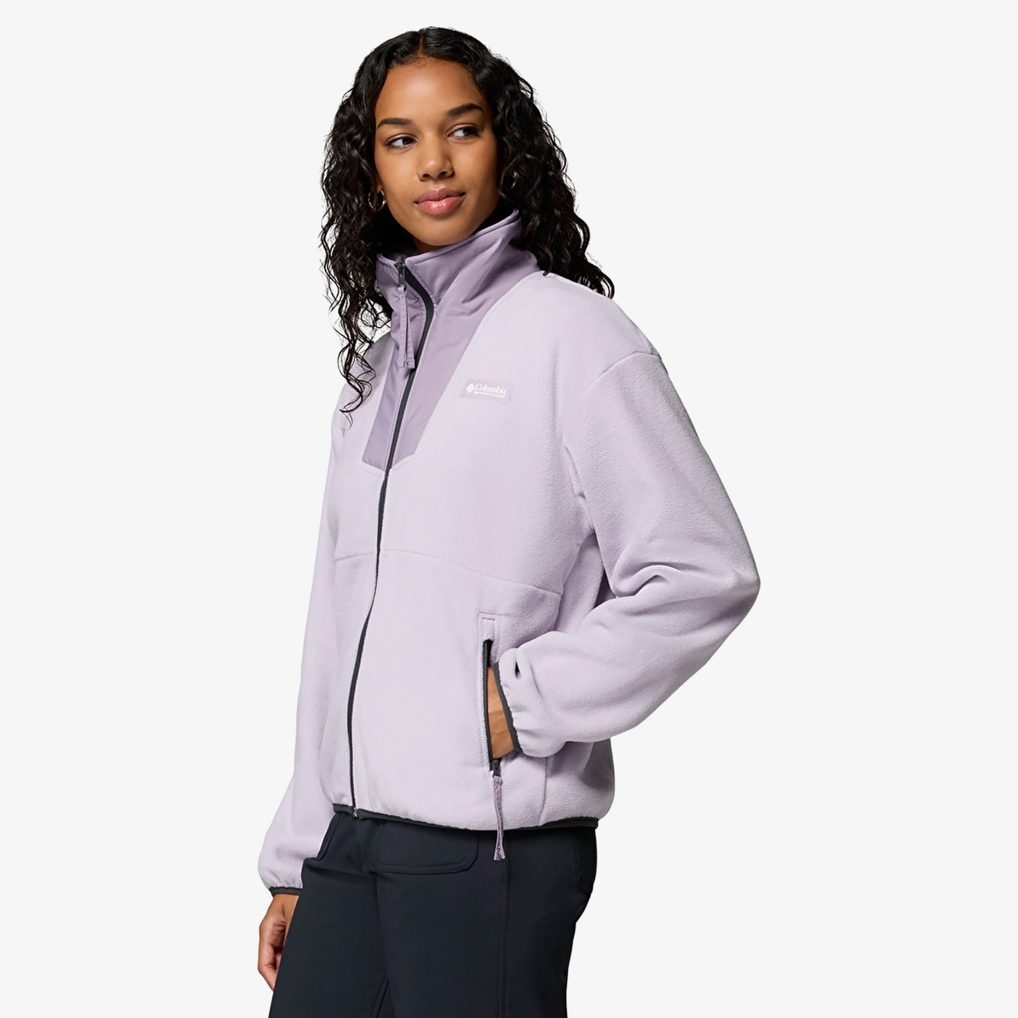 Columbia Sequoia Grove Full Zip Fleece Kadın Mor Outdoor Sweatshirt