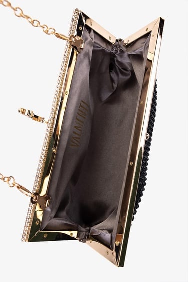  Valmenti Kadın Vegan Siyah Abiye Çanta