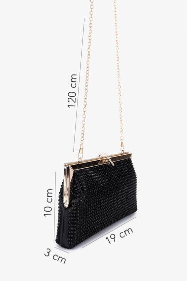  Valmenti Kadın Vegan Siyah Abiye Çanta