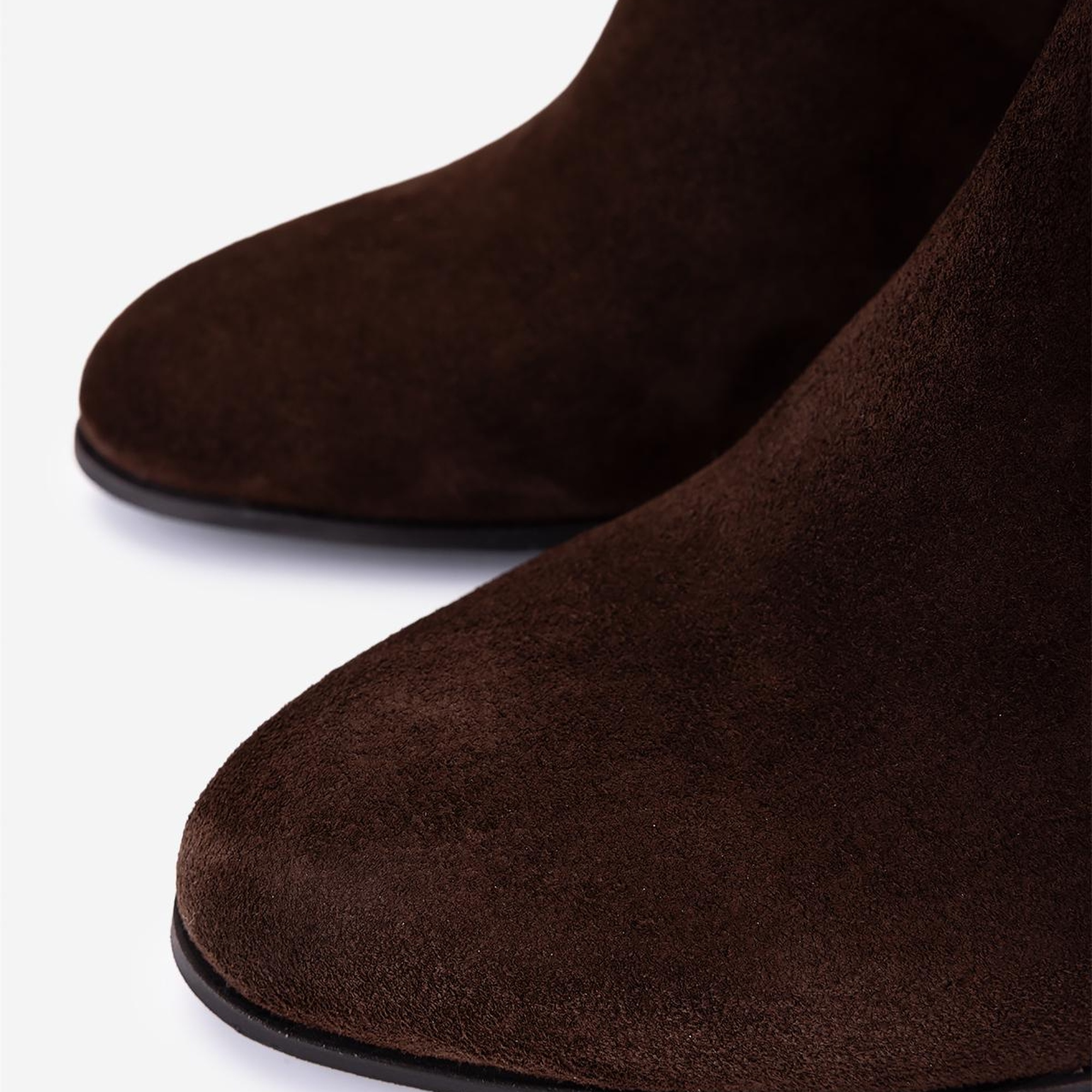 Valmenti Kadın Hakiki Deri Kahverengi Süet Topuklu Bot