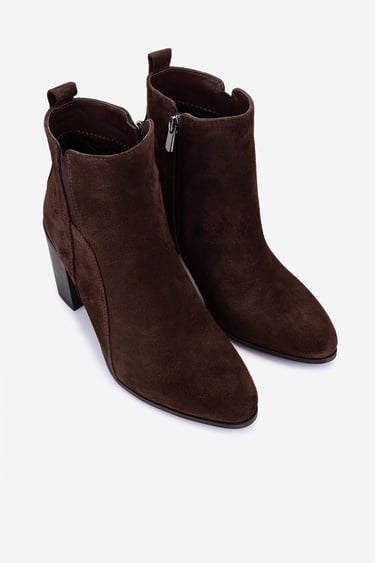  Valmenti Kadın Hakiki Deri Kahverengi Süet Topuklu Bot