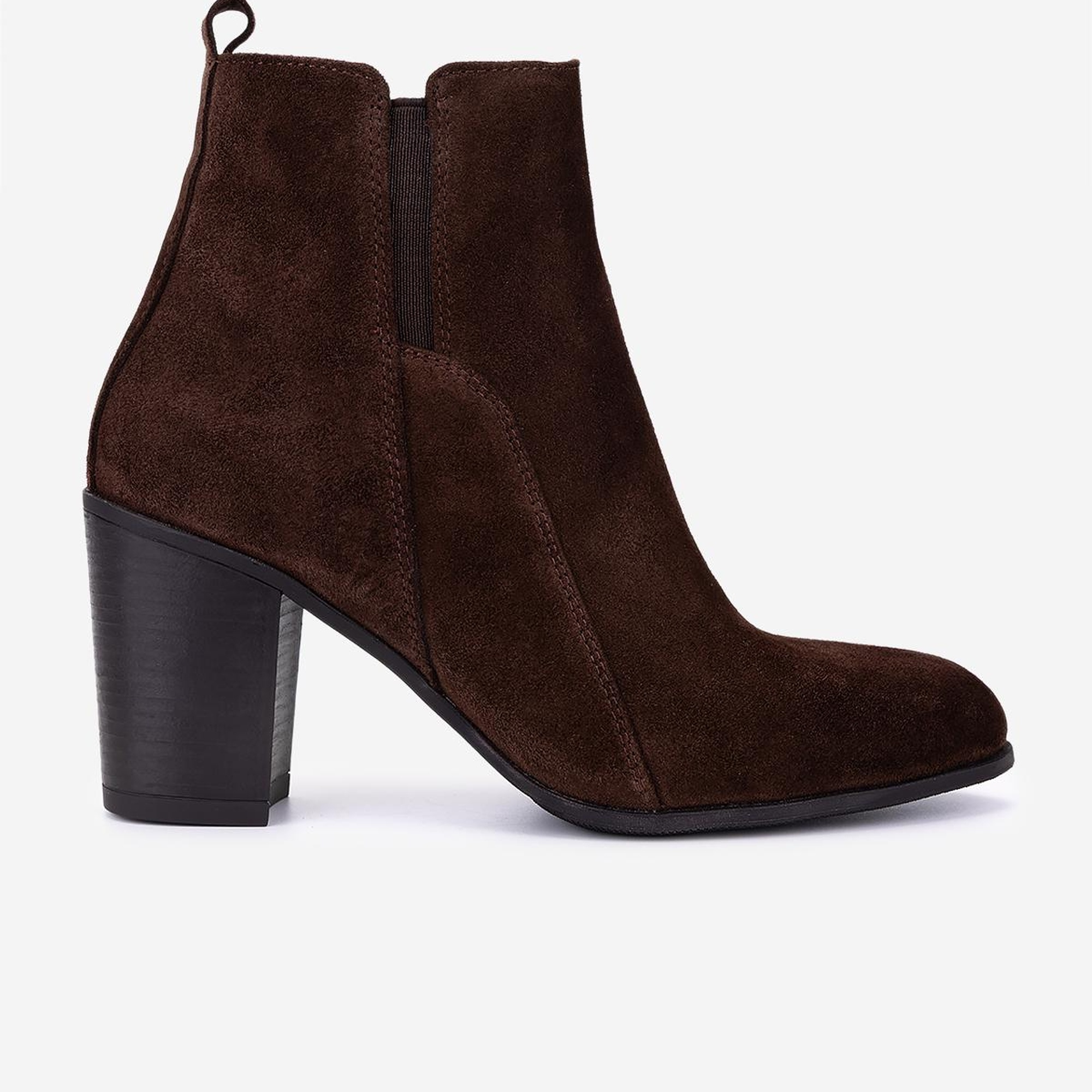 Valmenti Kadın Hakiki Deri Kahverengi Süet Topuklu Bot
