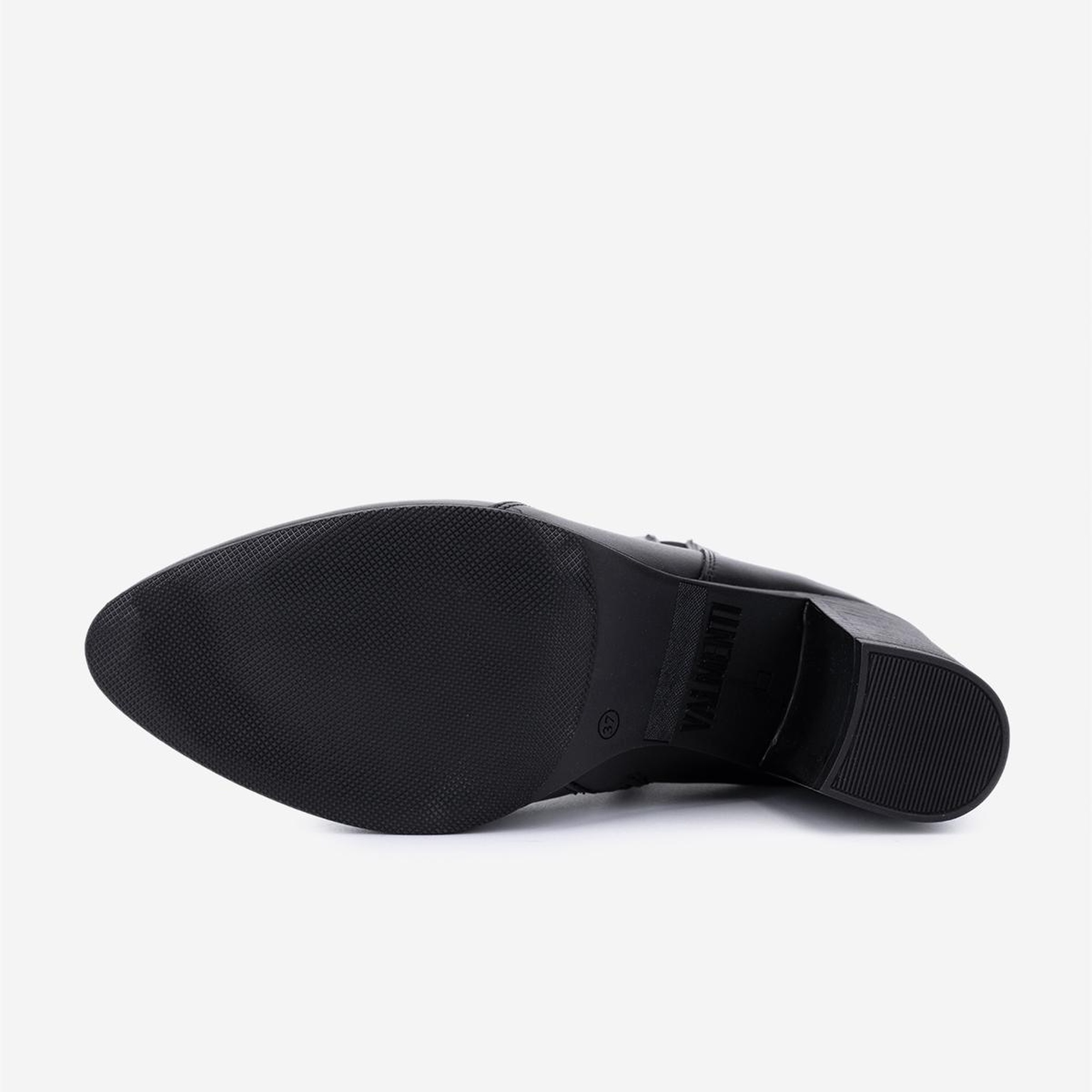 Valmenti Kadın Hakiki Deri Siyah Topuklu Bot