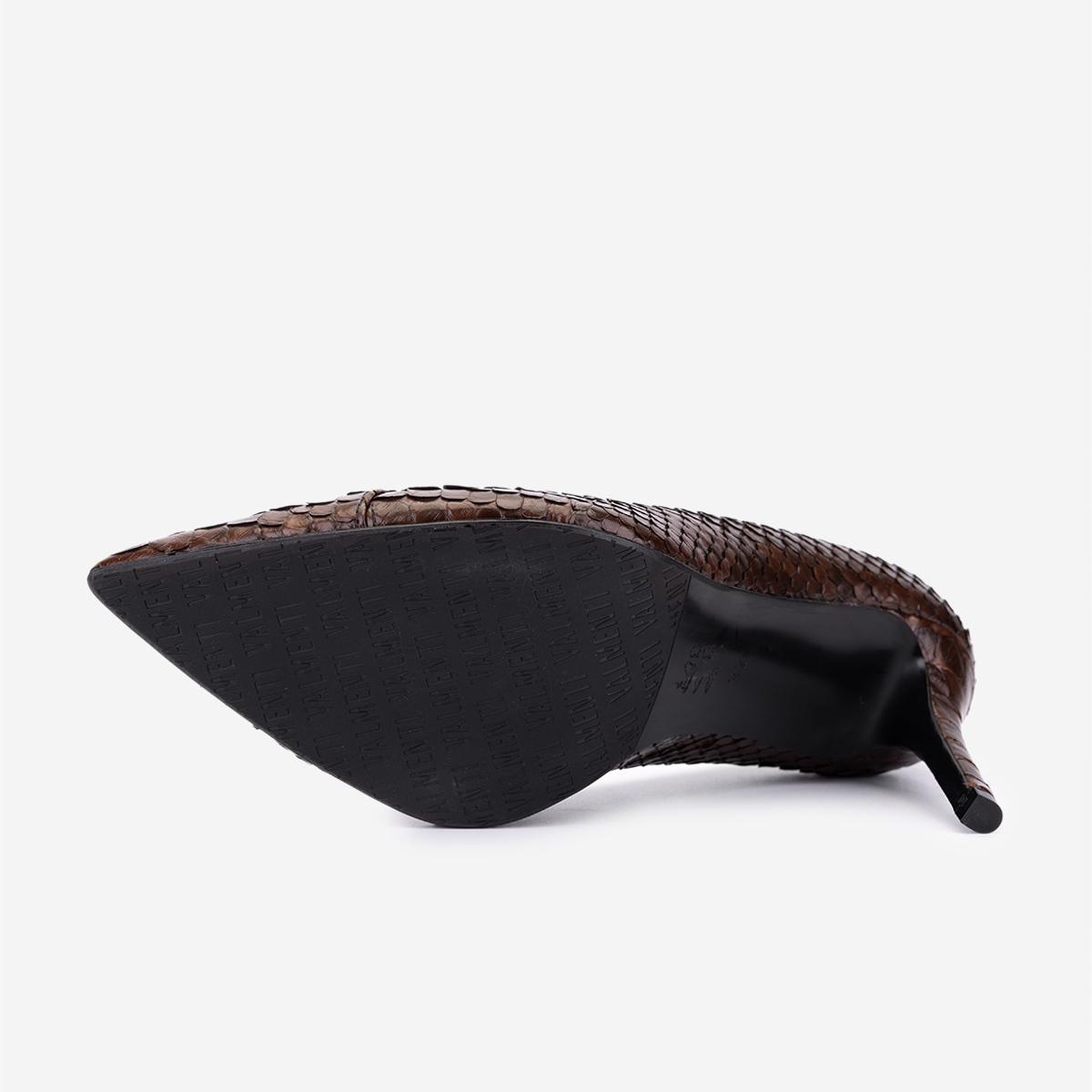 Valmenti Kadın Hakiki Deri Kahverengi Topuklu Ayakkabı