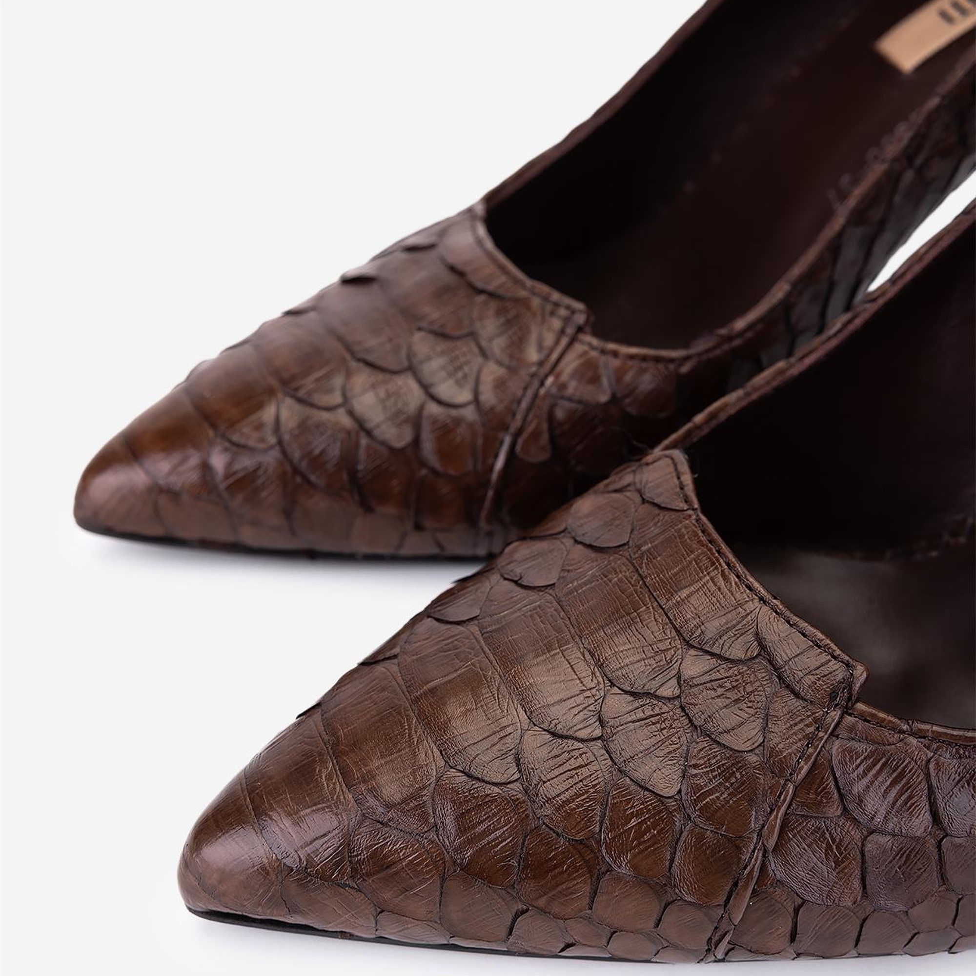 Valmenti Kadın Hakiki Deri Kahverengi Topuklu Ayakkabı