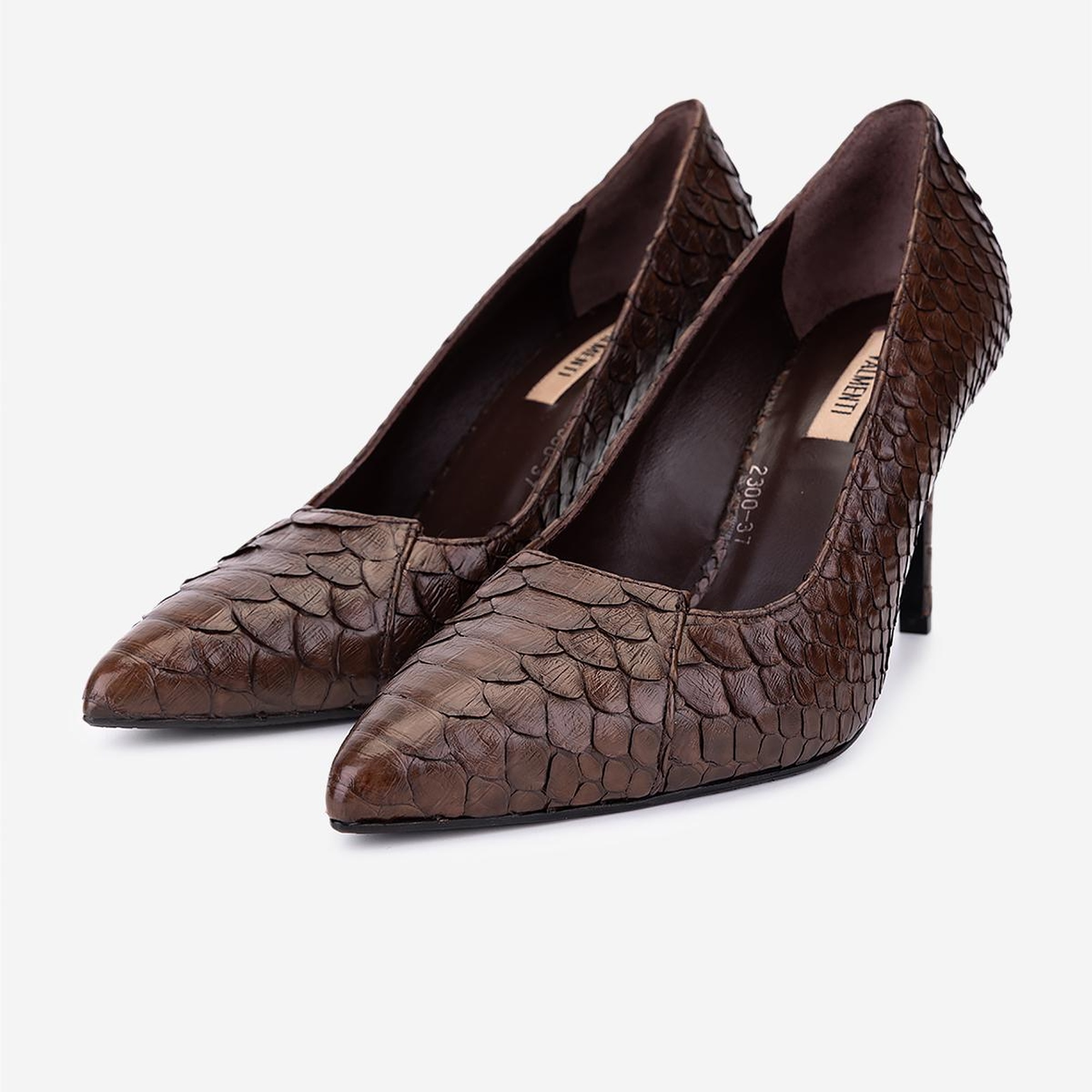 Valmenti Kadın Hakiki Deri Kahverengi Topuklu Ayakkabı