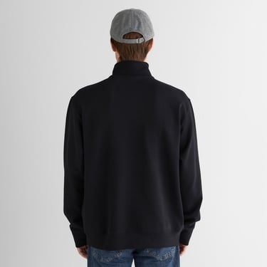  GANT Erkek Siyah Relaxed Fit Yarım Fermuarlı Sweatshirt