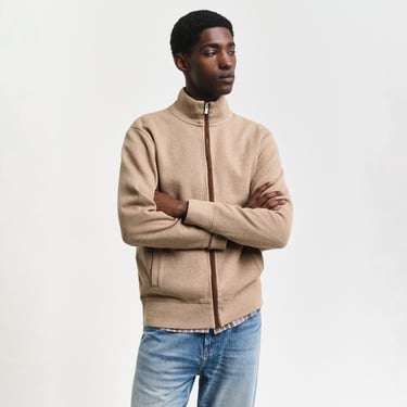  GANT Erkek Bej Regular Fit Fermuarlı Hırka