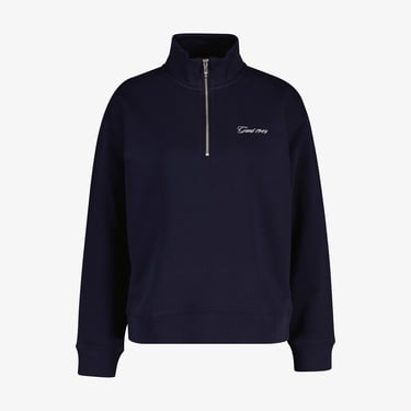  GANT Kadın Lacivert Yarım Fermuarlı Sweatshirt