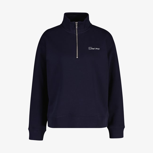  GANT Kadın Lacivert Yarım Fermuarlı Sweatshirt