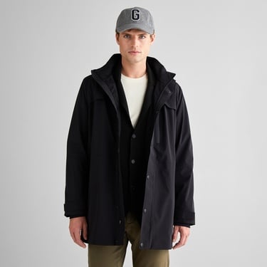  GANT Erkek Siyah Standart Fit Kapüşonlu Mont