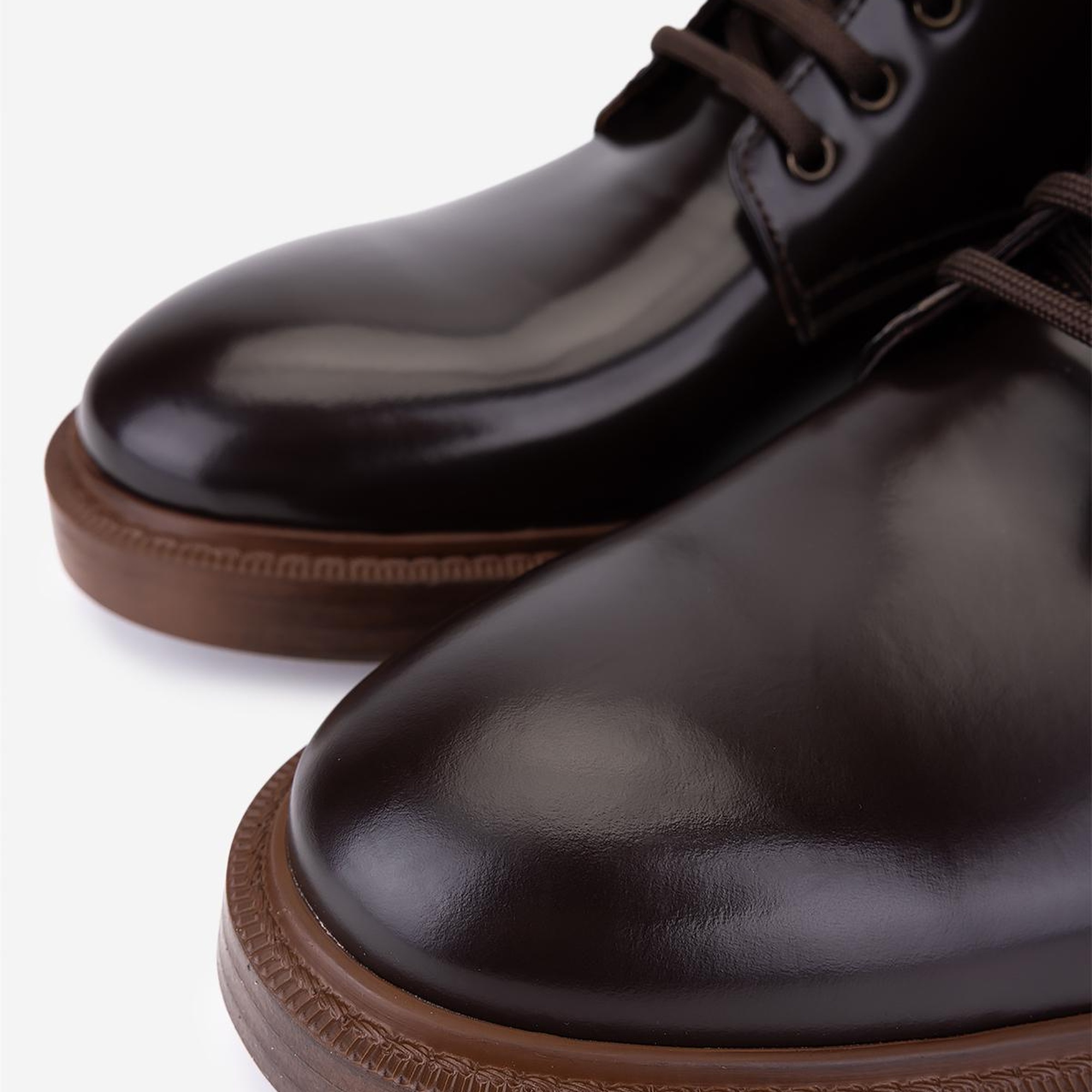 Valmenti Erkek Hakiki Deri Kahverengi Düz Bot