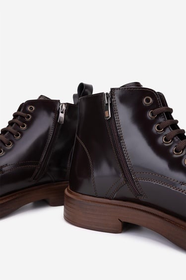  Valmenti Erkek Hakiki Deri Kahverengi Düz Bot