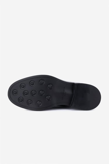  Valmenti Erkek Hakiki Deri Siyah Açma Düz Bot