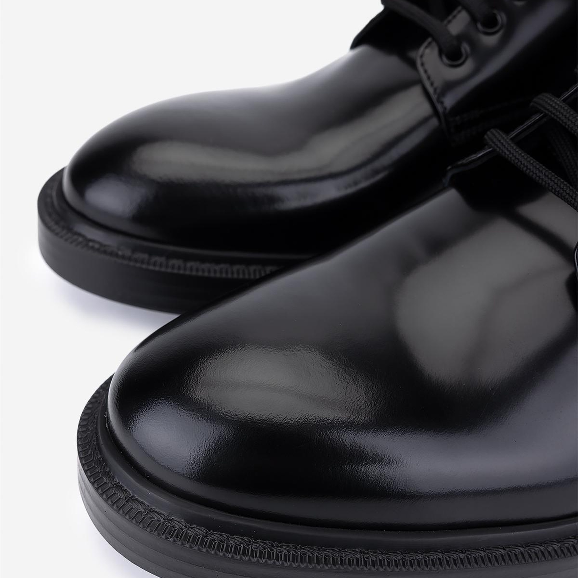 Valmenti Erkek Hakiki Deri Siyah Açma Düz Bot