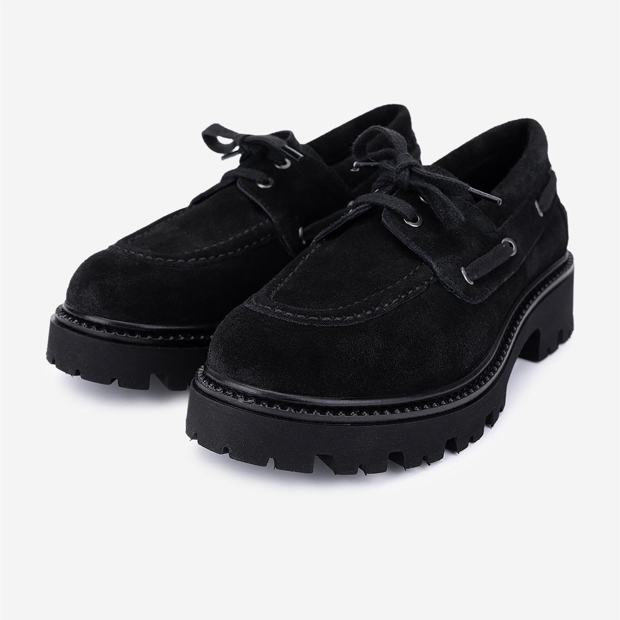 Valmenti Kadın Siyah Süet Casual Ayakkabı