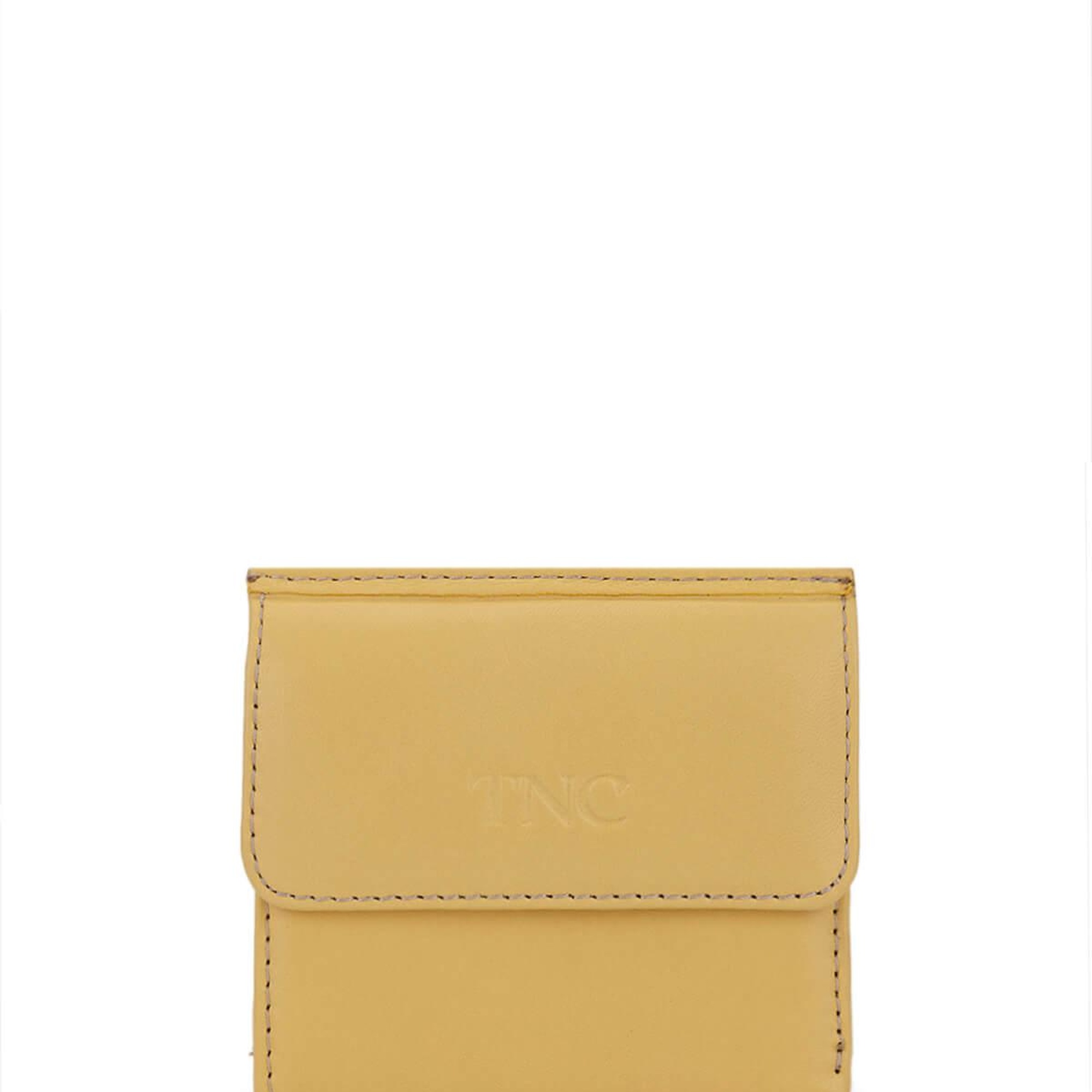 Tamer Tanca Unisex Hakiki Deri Sarı Cüzdan Cuzdan