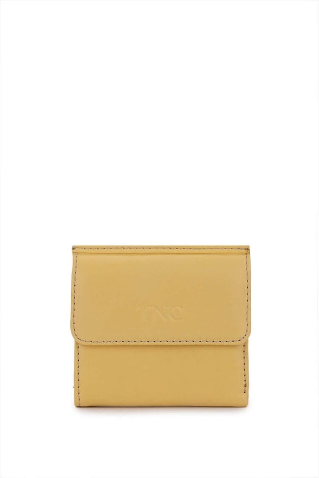  Tamer Tanca Unisex Hakiki Deri Sarı Cüzdan Cuzdan