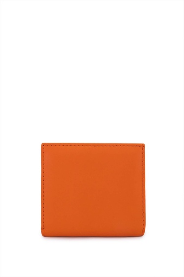  Tamer Tanca Unisex Hakiki Deri Turuncu Cüzdan Cuzdan