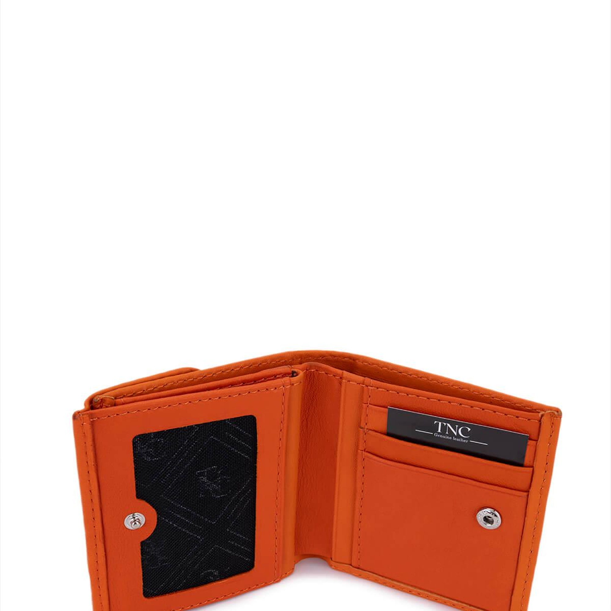 Tamer Tanca Unisex Hakiki Deri Turuncu Cüzdan Cuzdan