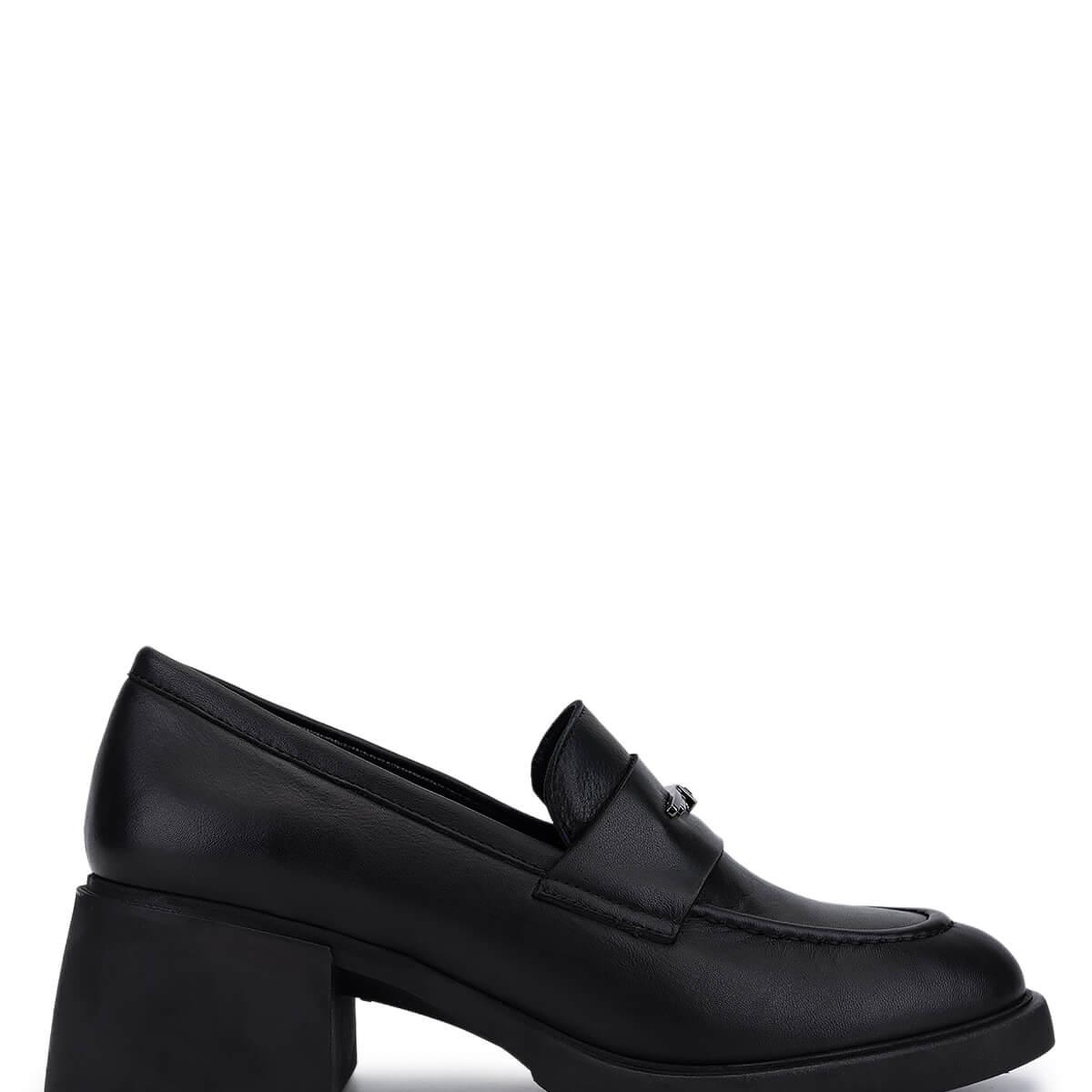 Tamer Tanca Kadın Hakiki Deri Siyah Loafer Ayakkabı