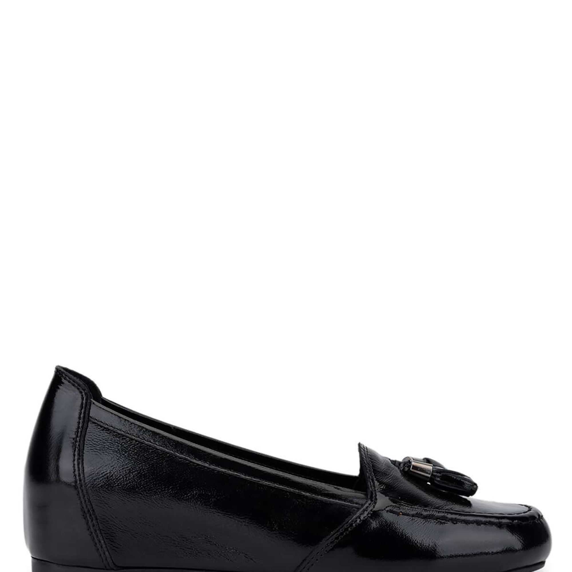 Tamer Tanca Kadın Hakiki Deri Siyah Rugan Comfort Ayakkabı