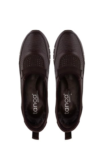  Tamer Tanca Kadın Hakiki Deri Kahverengi Comfort Ayakkabı