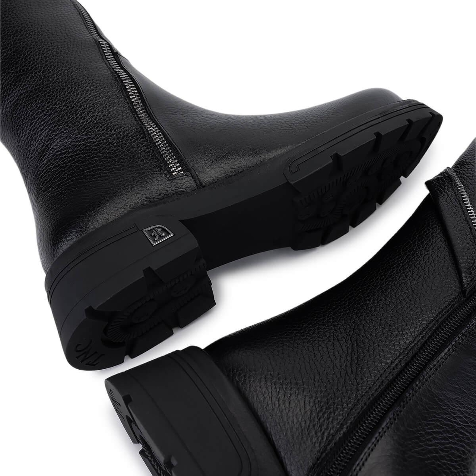 Tamer Tanca Kadın Hakiki Deri Siyah Floter Klasik Çizme