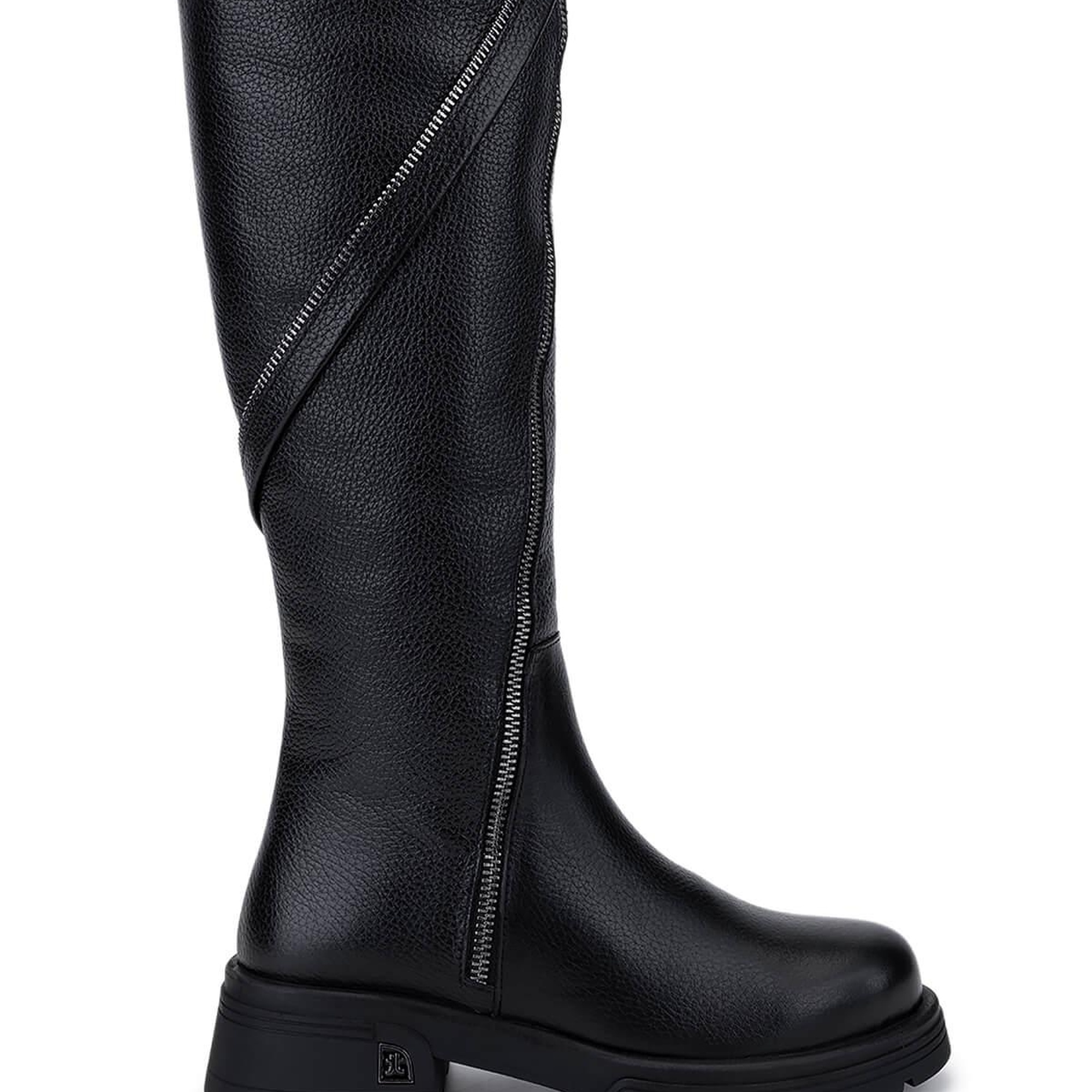 Tamer Tanca Kadın Hakiki Deri Siyah Floter Klasik Çizme