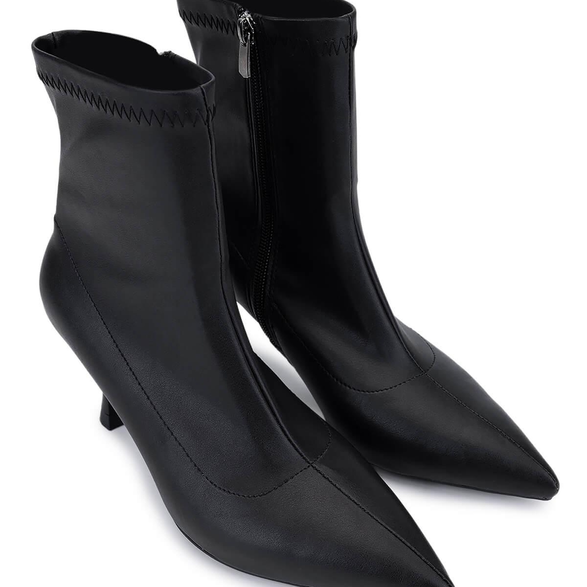 Tamer Tanca Kadın Hakiki Deri Siyah Topuklu Bot