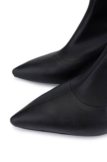  Tamer Tanca Kadın Hakiki Deri Siyah Topuklu Bot