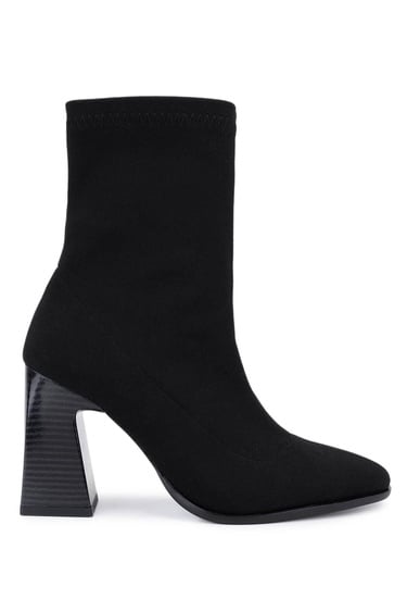 Tamer Tanca Kadın Hakiki Deri Siyah Topuklu Bot