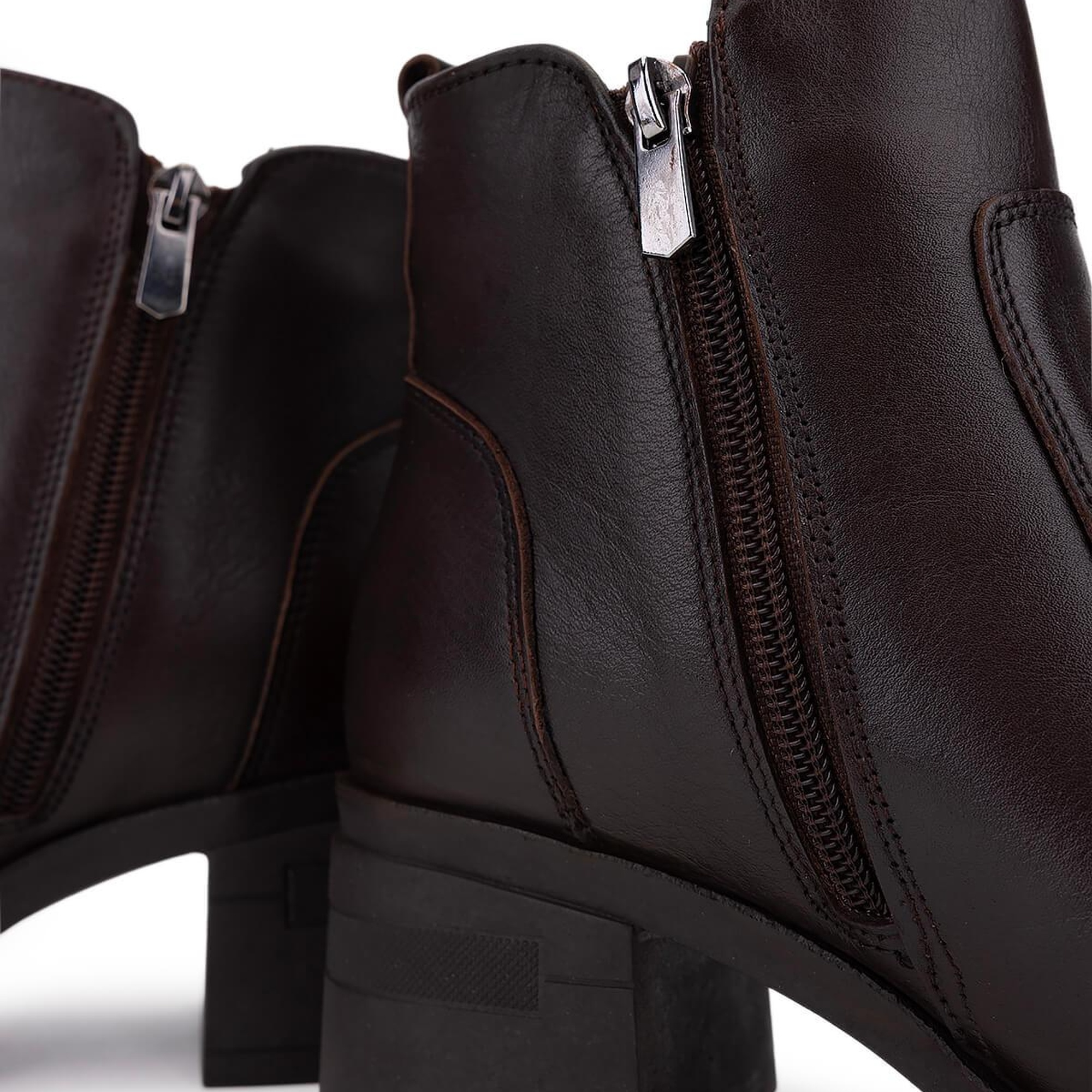 Tamer Tanca Kadın Hakiki Deri Kahverengi Topuklu Bot