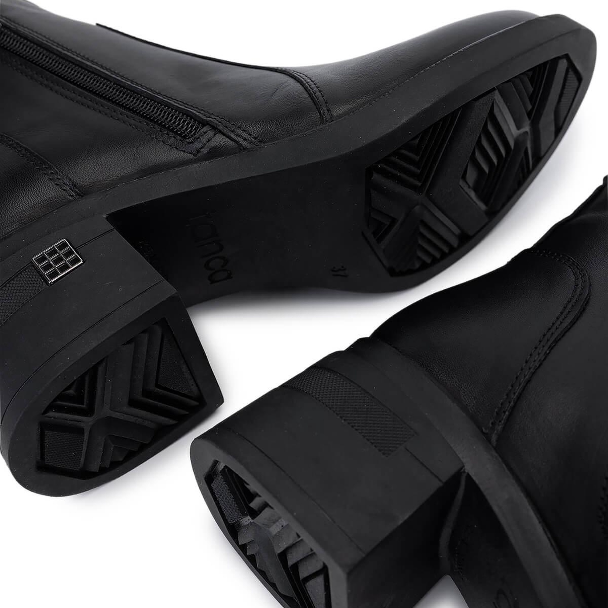 Tamer Tanca Kadın Hakiki Deri Siyah Deri Topuklu Bot