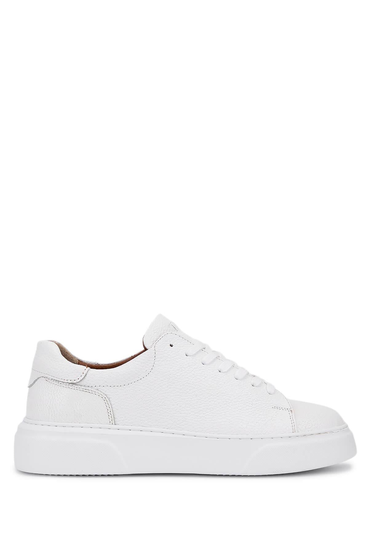  Tamer Tanca Erkek Hakiki Deri Beyaz Sneakers & Spor Ayakkabı