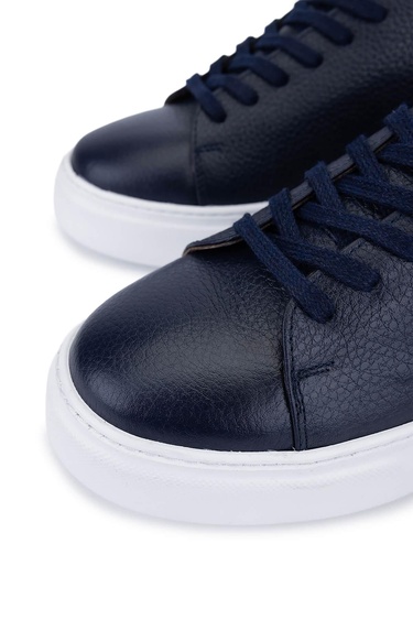  Tamer Tanca Erkek  Hakiki Deri Lacivert Sneakers & Spor Ayakkabı