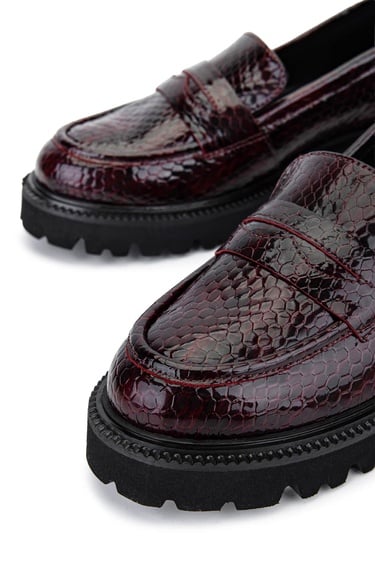  Tamer Tanca Kadın Hakiki Deri Bordo Loafer Ayakkabı