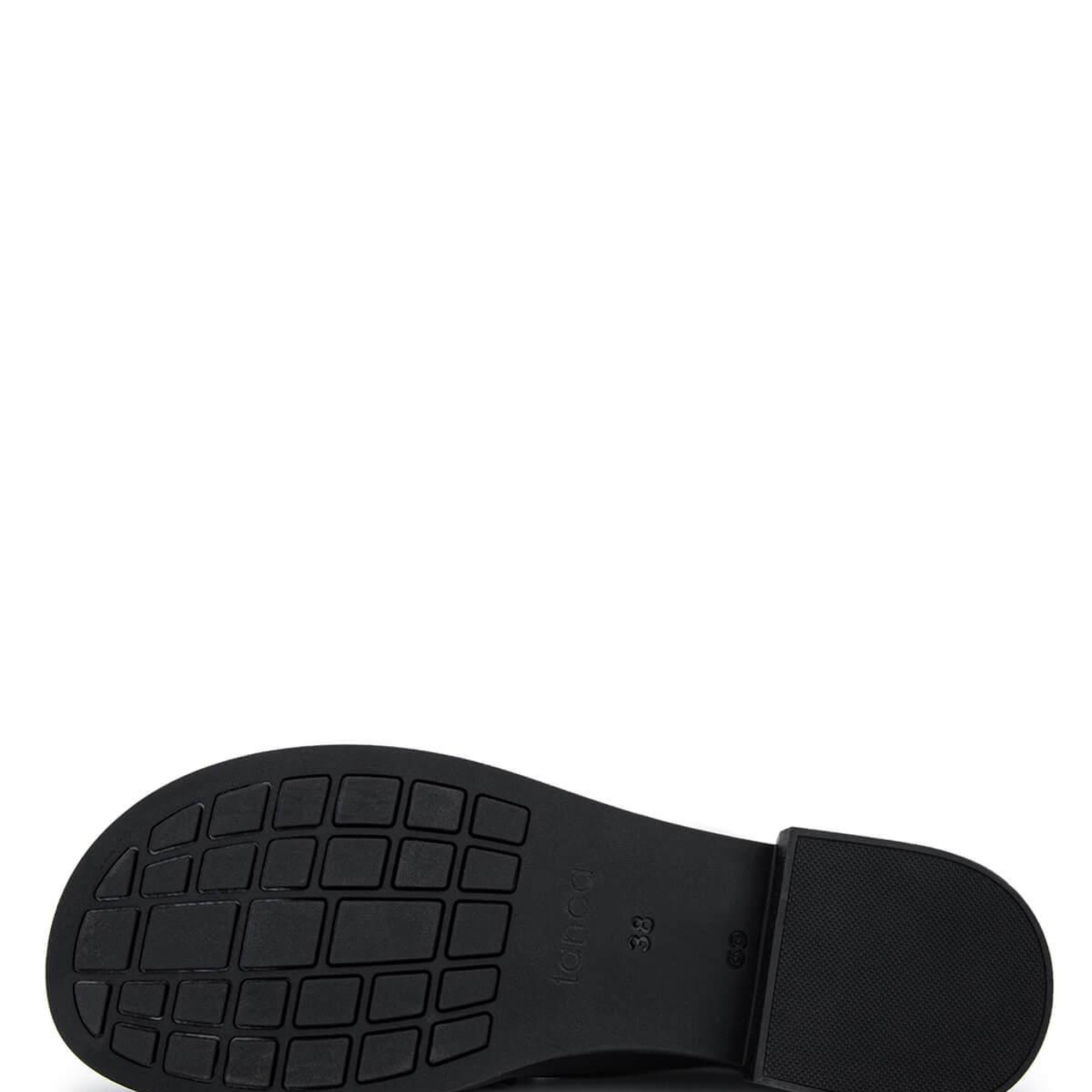 Tamer Tanca Kadın Hakiki Deri Siyah Rugan Loafer Ayakkabı