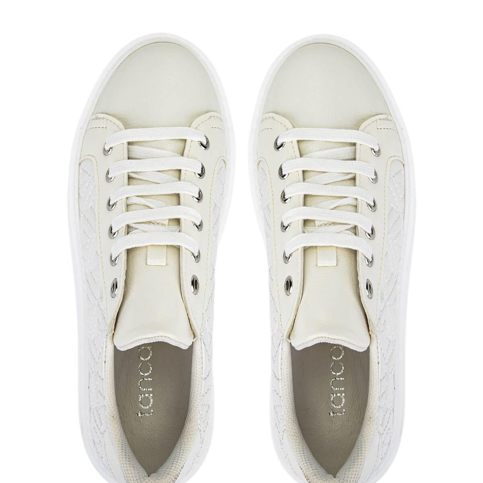 Tamer Tanca Kadın Suni Deri Beyaz Sneakers & Spor Ayakkabı